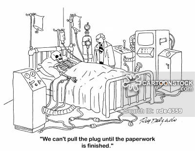 'We can't pull the plug until the paperwork is finished.'